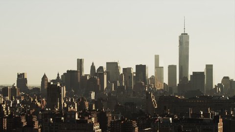 Wide shot of cityscape / New York City, New York, United States