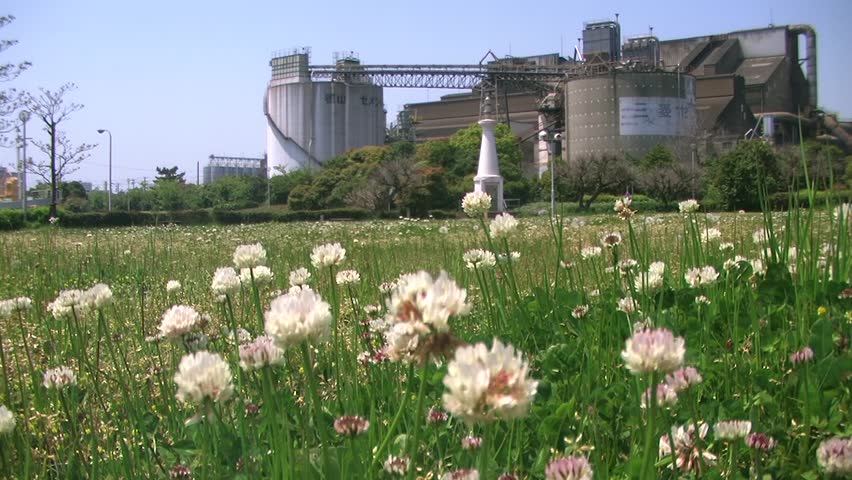 Industries and nature vertigo effect