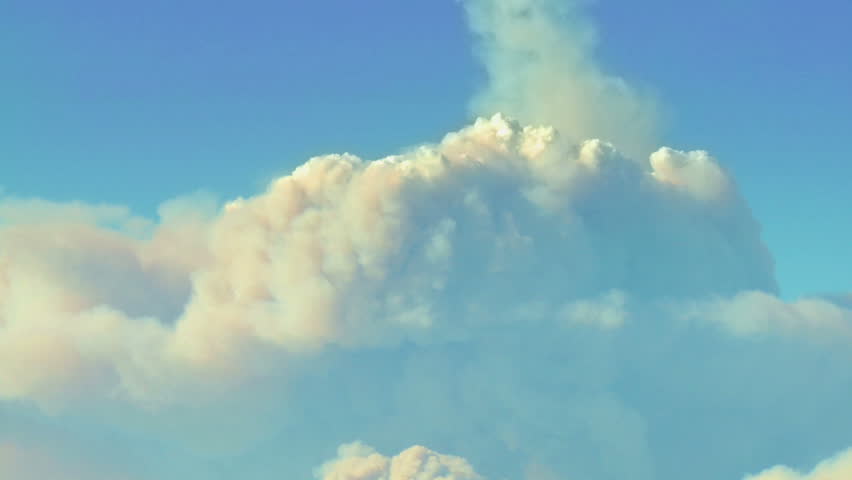 California Wildfire Smoke. Time-lapse of the billowing smoke from the 2009 Southern California wild fires burning near Los Angeles, California.