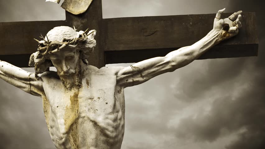 Jesus Christ Crucified. the Crucifixion. Stock Footage Video (100% ...