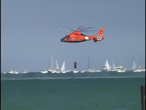 Coast Guard Pulls up Drowning Victim