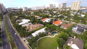 Aerial video of Golden Beach Miami