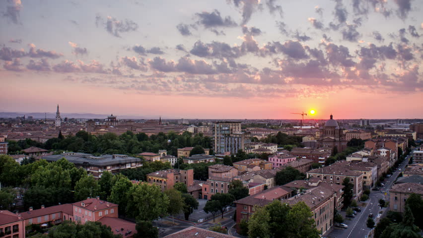 4k Modena Skyline from Day Stock Footage Video (100% Royalty-free