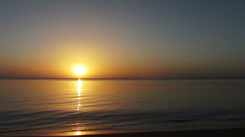 beauty landscape with sunrise over sea - timelapse 4k