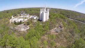 Aerial video of the LDS Temple