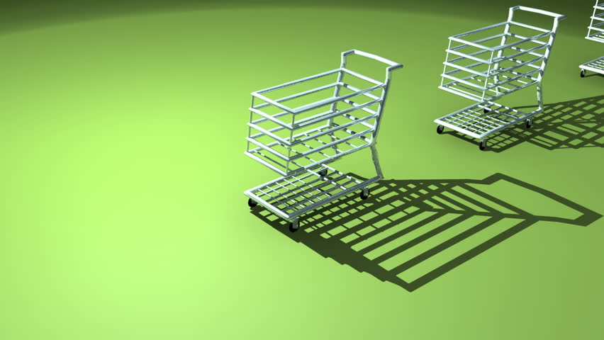 Shopping carts buying or trading concept.