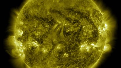 CIRCA 2010s - NASA animation and footage of amazing images of the sun.