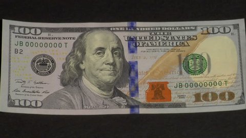 CIRCA 2010s - New $100 bills are printed at the U.S. Treasury.