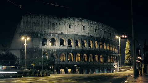 colosseum in Rome timelapse