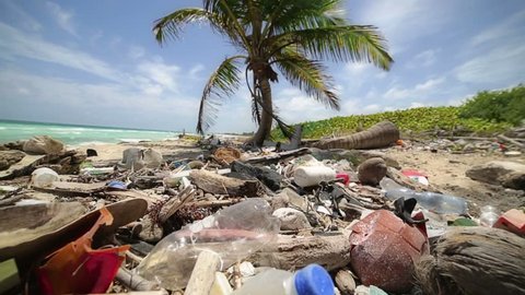 Contamination in marine currents drag garbage to the beaches of the Caribbean
