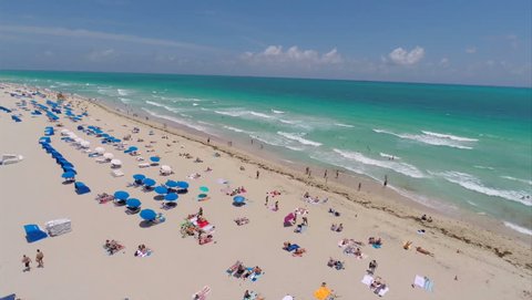 Aerial video of Miami Beach and South Beach