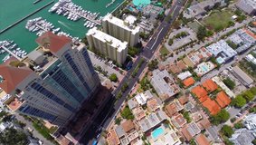 Aerial video of Alton Road in Miami Beach