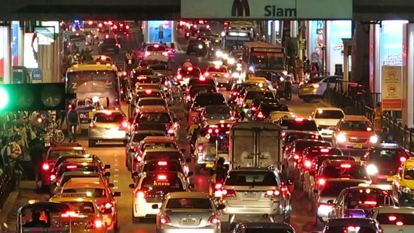 Traffic near Siam area, Bangkok