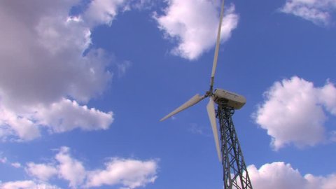 HD A group of spinning wind turbines, closeup, Canon XH A1, FullHD video, 1080p, 25fps, progressive scan 
