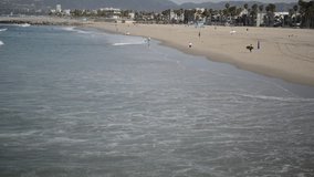 Ocean Surf at Venice Beach, Southern California, USA