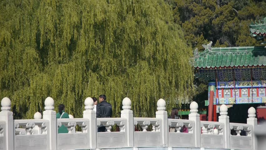 white bridge in Beihai Park Beijing China. gh2_04813