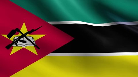 Flag Of Mozambique Background Seamless Loop Animation