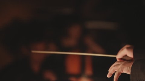 symphony orchestra stock footage conductor hands