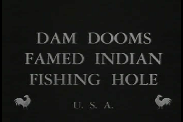 CIRCA 1950s - The Dallas Dam on the Columbia River in Oregon, dooms an ancient indian fishing hole in 1956.