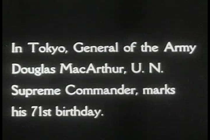 CIRCA 1950s - General Douglas MacArthur celebrates his 71st birthday in Tokyo in 1951.