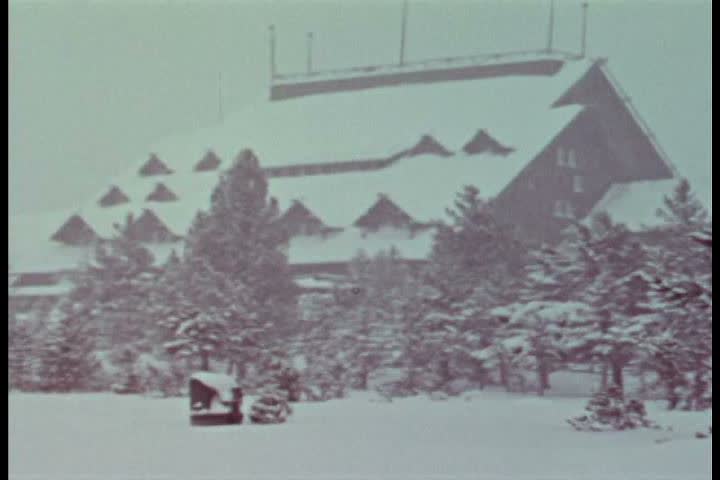 CIRCA 1970s - Winter in Yellowstone National Park in 1970.