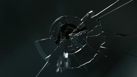 Broken glass. High quality animations of broken glass.
 Two animations in different positions.