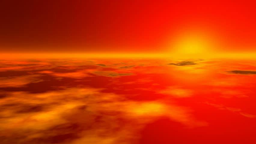 sunset earth atmosphere motion background seamless Stock Footage Video