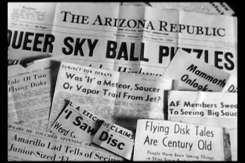 CIRCA 1950s - UFO\x90s cause speculation and mystery in the 1950s.