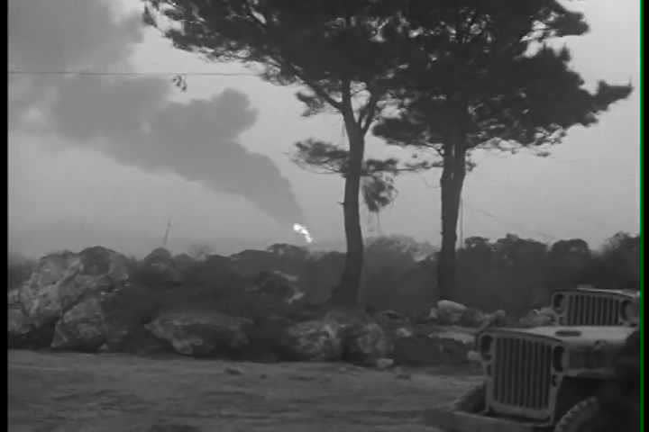 CIRCA 1940s - Silent unedited footage of the battle for Okinawa in World War Two.