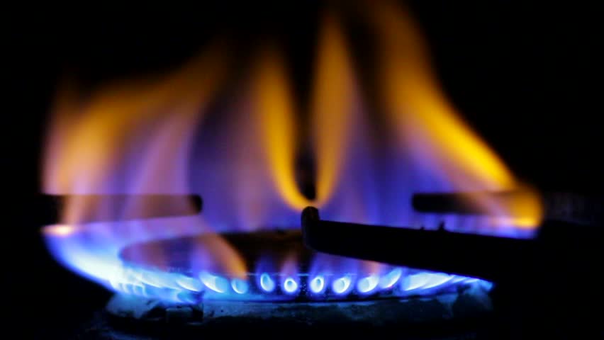 Flames of a Gas Stove Stock Footage Video 100 Royalty 