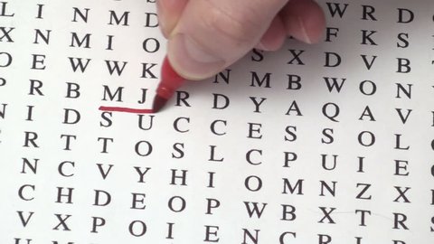 SUCCESS word search puzzle