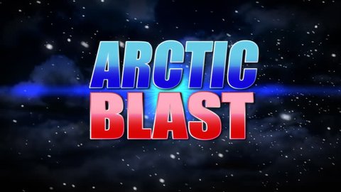 An arctic blast title plate.