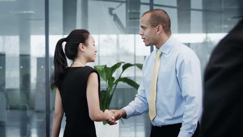 Business People Meet and Shake Stock Footage Video (100% Royalty-free)  6285494 | Shutterstock