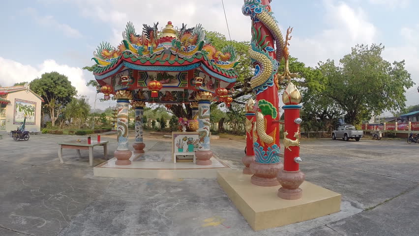 Public chinese temple in Thailand