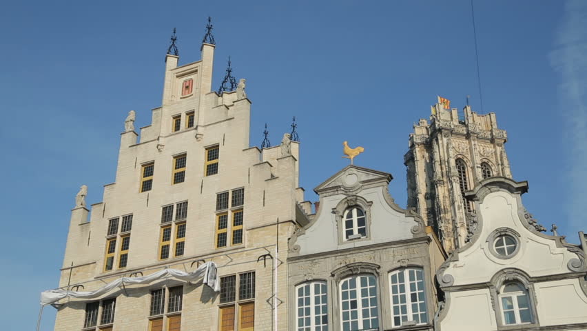 Buildings at Grote Markt, Market Square, Mechelen, Belgium