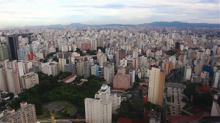 aerial shot of Sao Paulo City