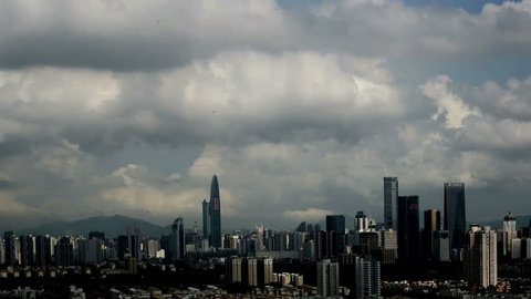 Panorama view of Shenzhen city, Guangdong Province, China