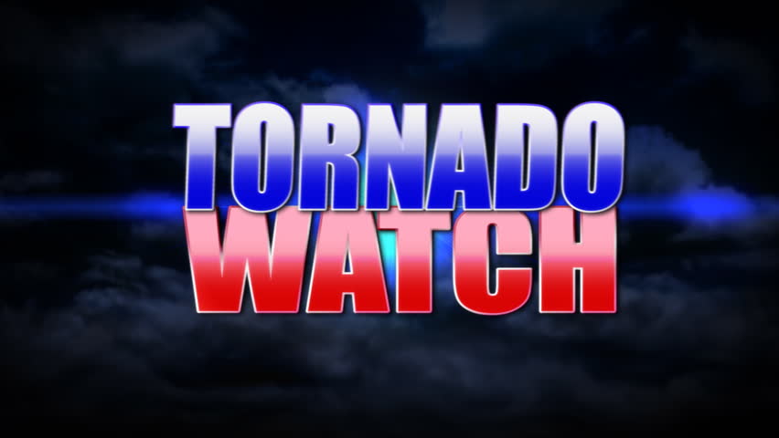 Tornado watch title plate.