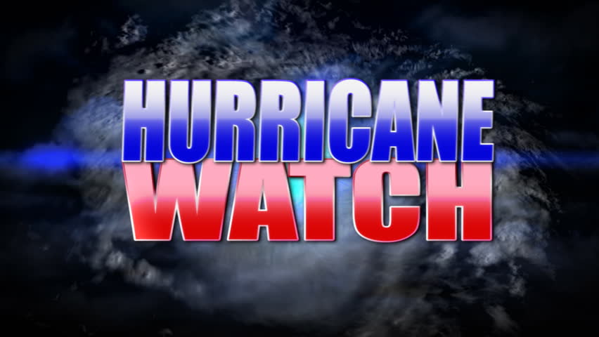 Hurricane watch title plate.