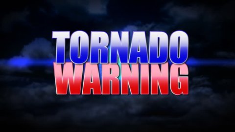 Tornado warning title plate.
