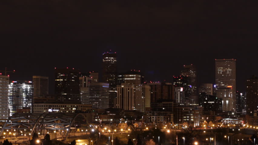 Beautiful sunrise over Denver. Zoom out to reveal highway and entire city skyline. HD 1080p