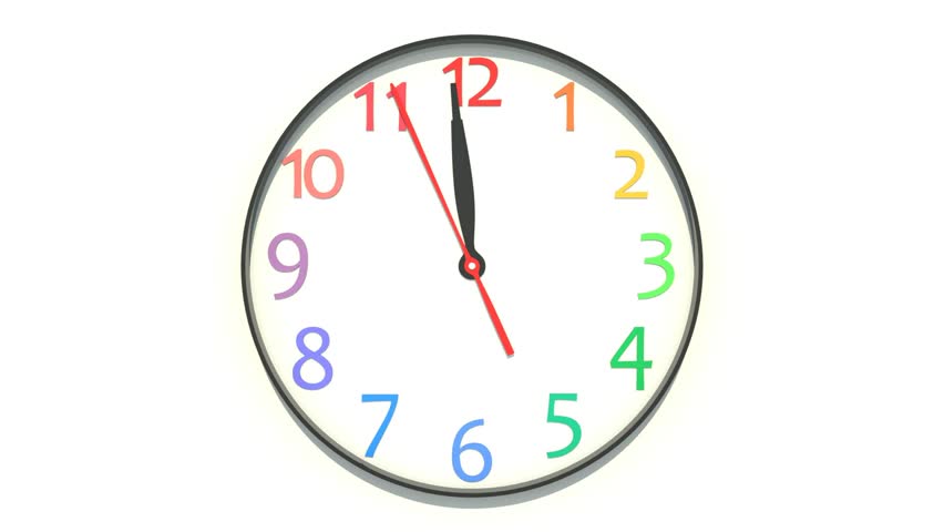 clock-showing-noon-stock-footage-video-100-royalty-free-6316613