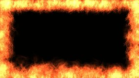 Fire frame motion background (seamless loop) HD 1080p