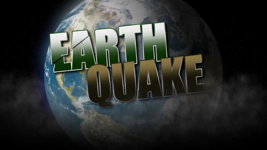 Earthquake title plate.