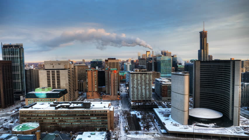 4K UltraHD A timelapse view of Toronto city hall, Canada