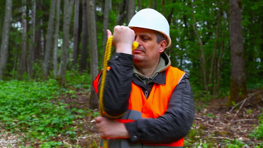 Lumberjack  with rope