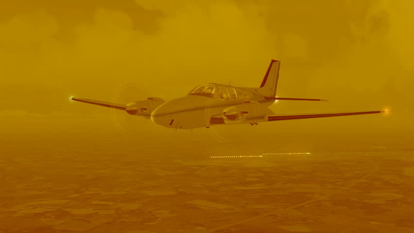 airplane in yellow tone