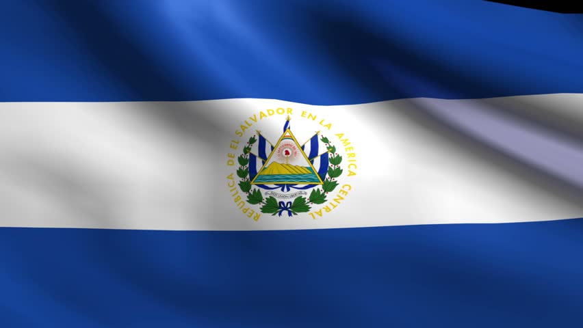 Flag Of El Salvador Background Seamless Loop Animation