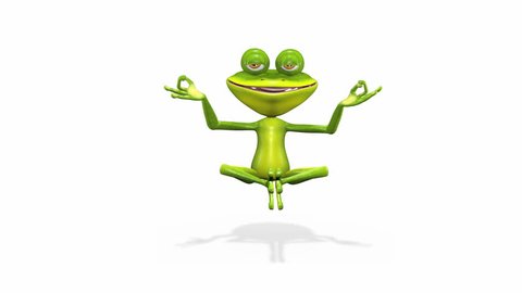 Funny Frogs Doing Yoga Frogs Different Stock Vector (Royalty Free ...