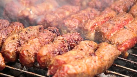 Barbecue Grill Minced Meat Kebabs 2
